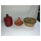 Granny Hollow Pottery Bundt Pan, Juicer with Jug