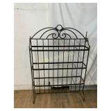 Black Metal Four-Tier Shelf Rack