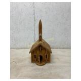 Wooden Church-Shaped Lamp with Spire