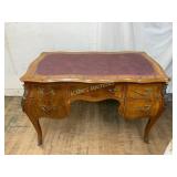 French-Style Writing Desk with Leather Top