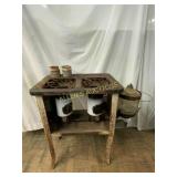 Rustic Two-Burner Stove with Fuel Tanks