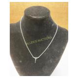 Sterling Silver Necklace with Cross Pendant