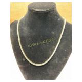 Sterling Silver Necklace With Gold-Tone Finish