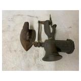 Cast Iron Clothing Iron and Grinder
