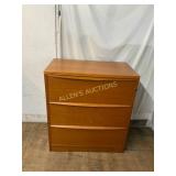 3 Drawer Wooden Filing Cabinet with Key
