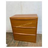 3 Drawer Wooden Filing Cabinet with Key