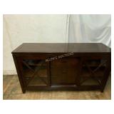 Wooden Buffet Cabinet with Glass Doors