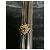 14 kt Gold Ring with Sapphire and Diamond