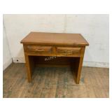 Wooden Desk with Two Drawers