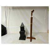 Wooden Stand and Gothic-Style Tower Model