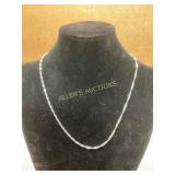 Rope Chain Necklace, Marked 925