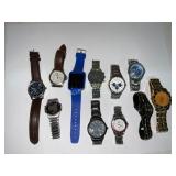 11 Men's Wristwatches, Various Styles