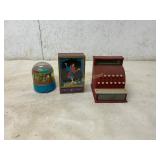Vintage Toy Carousel, Dancer, and Cash Register