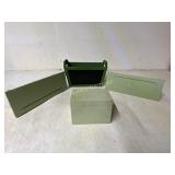 Wooden Storage Items with Green Finish