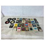 33 Music 8-Track Tapes and 45 RPM Records