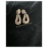 800 Silver Drop Earrings with Filigree Design