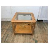 Wood and Glass Side Table