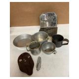 Military Mess Kit and Early Shaving Mirror