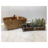 Metal Bottle Carriers and Coca-Cola Bottles