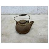 Rustic Cast Iron Teapot with Hinged Lid