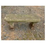 Concrete Garden Bench with Rectangular Seat