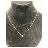 Sterling Silver J' Pendant Necklace