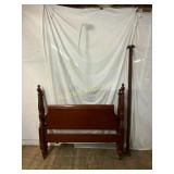 Wood Full Bed Frame with Rails