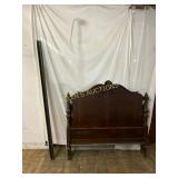 Full-Size Wooden Bed with Rails