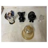 Decorative Figurines and Glass Bell Jar