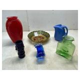 6 Pieces Colorful Glassware