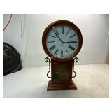 Mahogany-Style Wall Clock With Pendulum