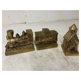 Brass Train Bookends Brass Cottage