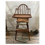 Wooden High Chair with Removable Tray