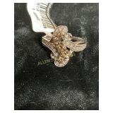 14 kt Gold Ring with Multi Colored Diamonds