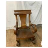 Wood Rocking Chair with Claw Feet