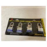 Four Laminated Padlocks with Keys