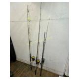 3 Fishing Rods With Reels