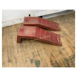 Pair of Red Automotive Car Ramps