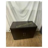 Dark Wood Two-Door Storage Cabinet