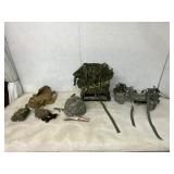 Military Gear with Backpack and Helmet