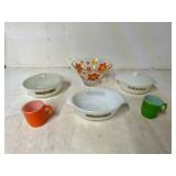 Mixed Dishware with Floral Patterns