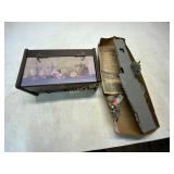 Wooden Chest with Decor and Model Kit