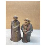 Pair of Ceramic Figurines in Traditional Robes