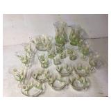 Hand-Painted Tulip Glassware