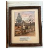 Set of Three Framed Prints and Paintings