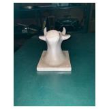 Wall-Mounted Ceramic Bull Head Sculpture