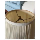 Polished Brass Table Lamp with Pleated Shade