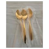 Gold-Tone Flatware Set, American Stainless USA