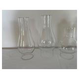 Glass Oil Lamp With Chimneys and Lamp Oil