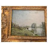 Pair of Gilt-Framed Oil Landscape Paintings